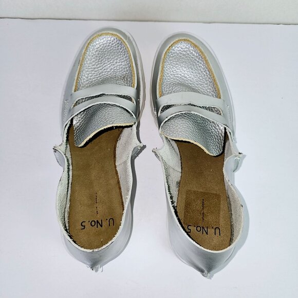 U-Dot No. 5 Takumi Inomata Silver Metallic ALL Loafter Shoes, MSRP $310, Sz *11 - Picture 9 of 10